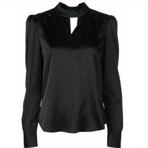 Veronica Beard Wade Tie Neck Silk Top